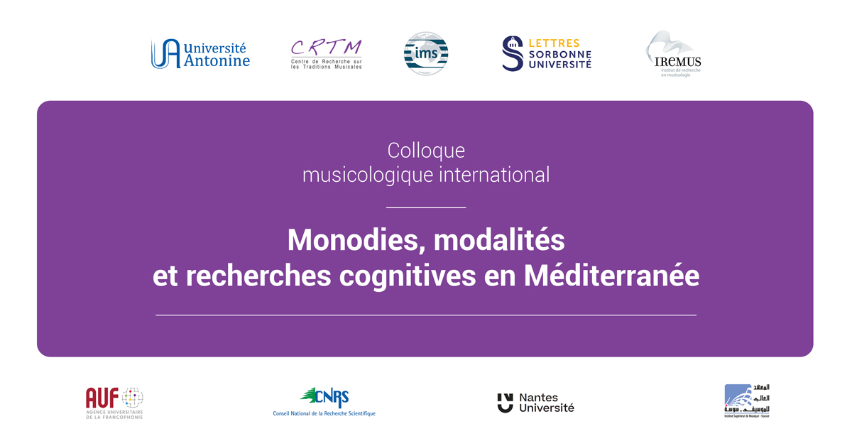 International Musicological Conference "Monodies, Modalities and Cognitive Research in the Mediterranean"
