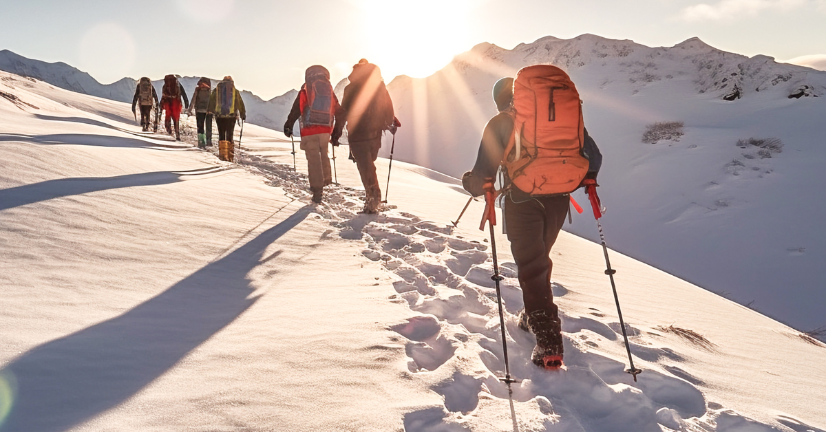 Randonnée en raquettes dans le paradis hivernal 