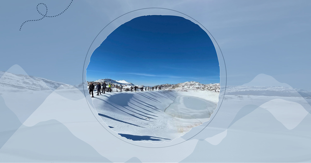 Randonnée en raquettes à Laqlouq