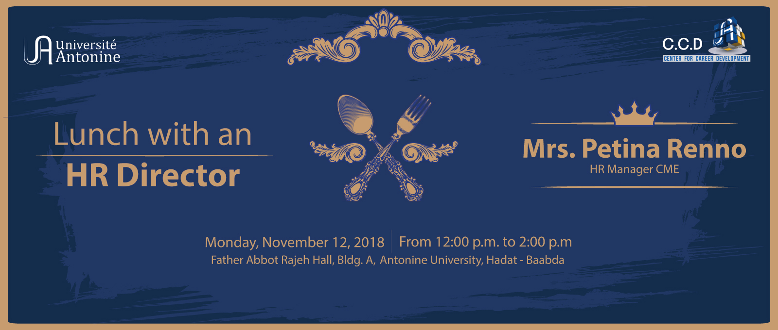 « Lunch with an HR Director » with Mrs. Petina Renno Human Resources Manager at CME