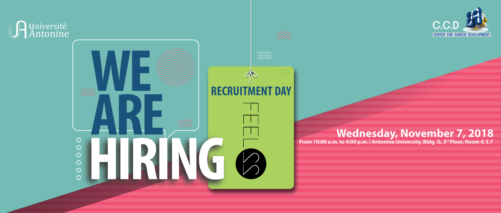 FEEL22 Recruitment Day organized by the UA Center for Career Development