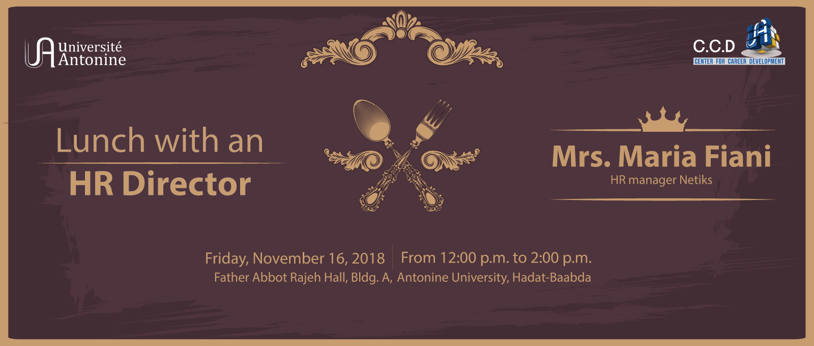 « Lunch with an HR Director » avec Mme Maria Fiani, Directrice des Ressources humaines à Netiks