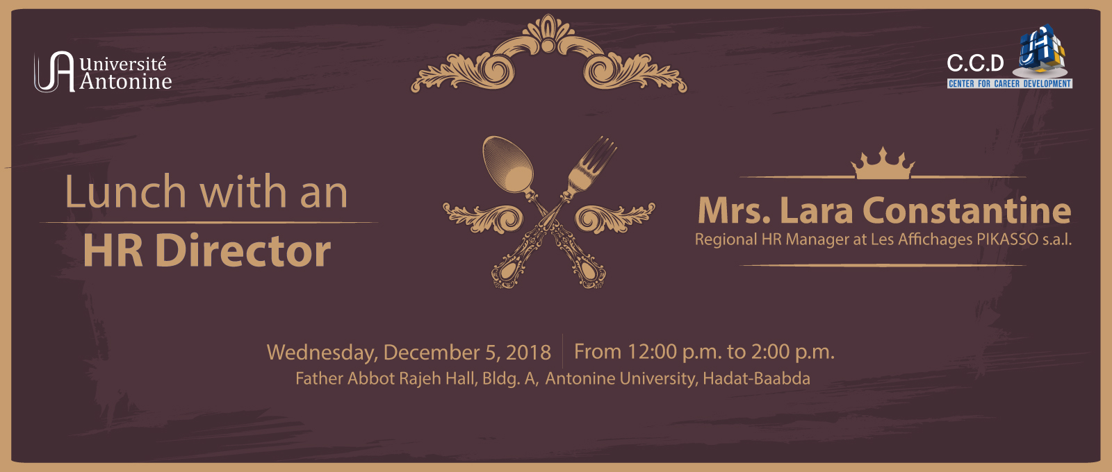 « Lunch with an HR Director » with Mrs. Lara Constantine Regional Human Resources Manager at Les Affichages PIKASSO s.a.l.